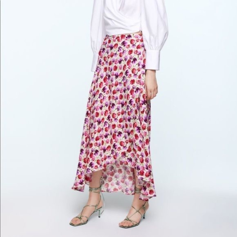 Zara Floral Print Skirt